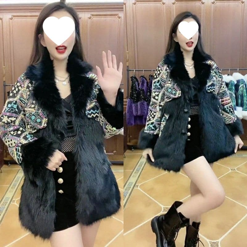 Queen Style Fur Leather and Fur One-Piece Winter Padded Coat Fashion Ins Mink Plush Padded Coat Internet Celebrity Toka Fur Coat