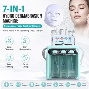 Cross-border 7-in-1 Hydrogen Oxygen Small Bubble Beauty Device 7-Color LED Mask Firming Beauty Salon Skin Management Equipment