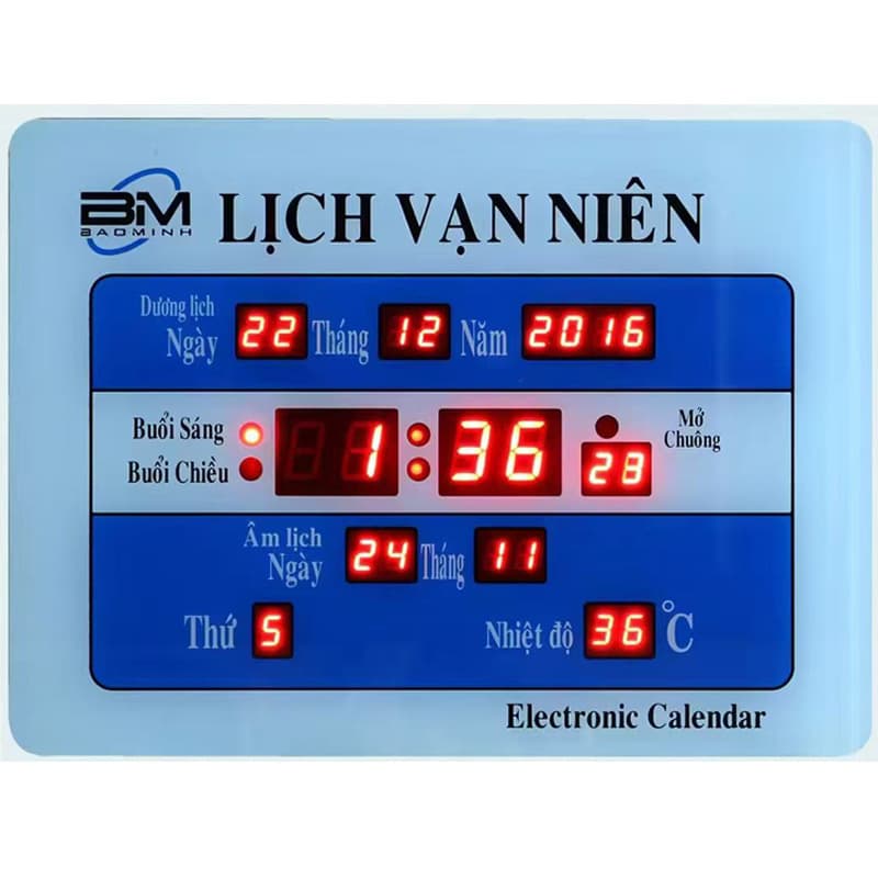 Electronic Perpetual Calendar Clock for Living Room with Temperature Display, LED Wall Clock, Wall-Mounted Digital Temperature Display