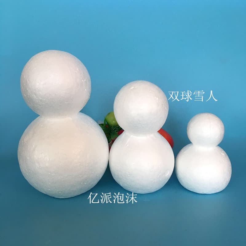 Source factory foam double-ball snowman 8.2cm-14.5cm, cross-border Amazon Christmas decoration DIY craft