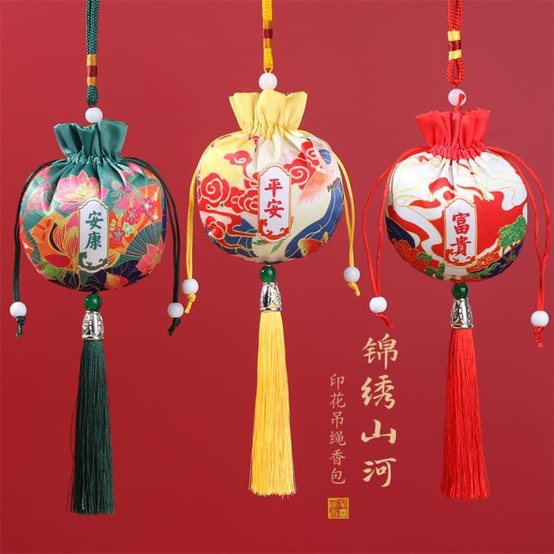Dragon Boat Festival Sachet Empty Bag, Wormwood Powder Mosquito Repellent Pendant, Ancient Style Sachet, Bedroom Deodorizer Small Gift