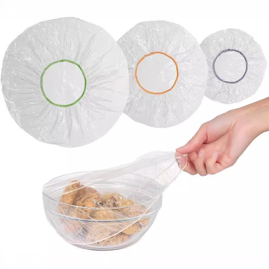 Cross-Border Colored Disposable Bowl Covers, Fresh-Keeping Sleeves, Handmade Bowl Covers, Plastic Bowl Covers, Food Dust Covers