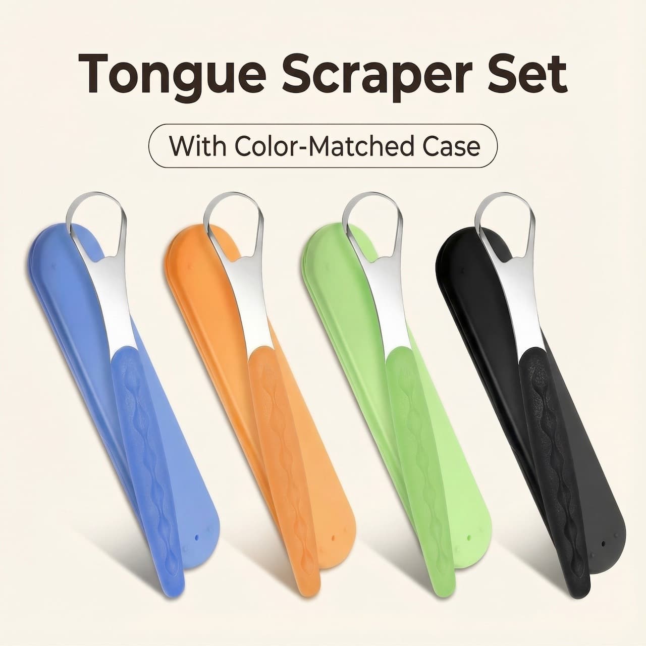 Cross-border Tongue Scraper Tongue Cleaner Oral Hygiene Brush Tongue Cleaning Tool for Men and Women