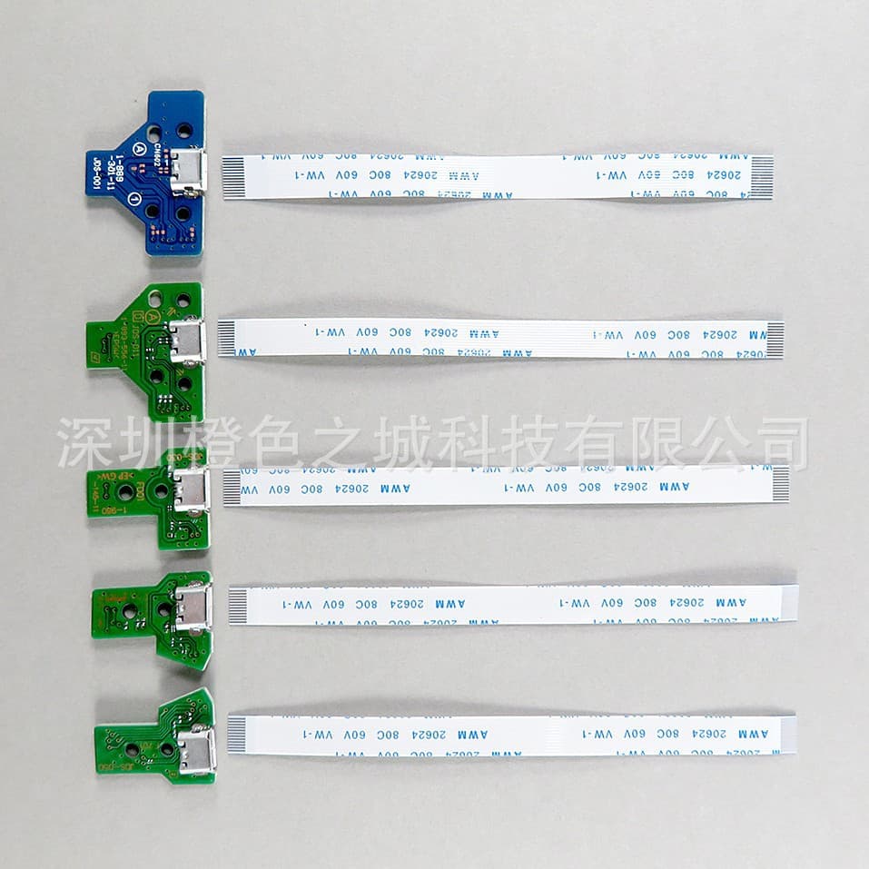 Compatible with PS4 Controller 14PIN/12PIN Charging Board Triangle Board PS4 Controller Breathing Light Motherboard Charging Port