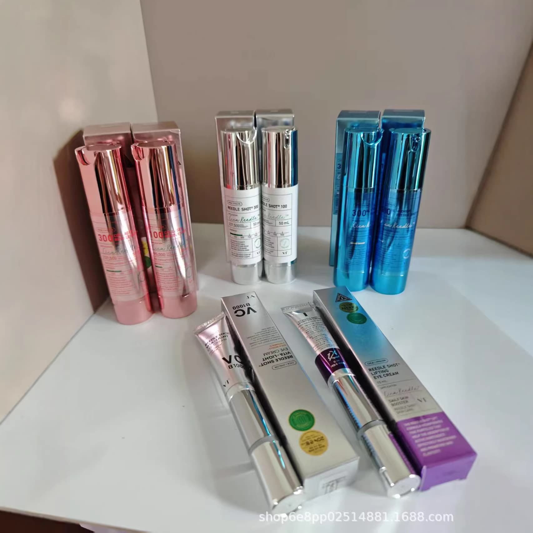 Cross-border Korea VT Microneedle Eye Cream with Massage Head, Collagen Firming, Anti-Wrinkle, Brightening, Fine Line Reduction, Free Shipping