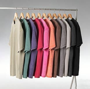 Cross-border 300g Heavyweight Cotton Washed Vintage T-Shirt, European and American Export Short Sleeve High-Quality Loose Plus Size Women's T-Shirt