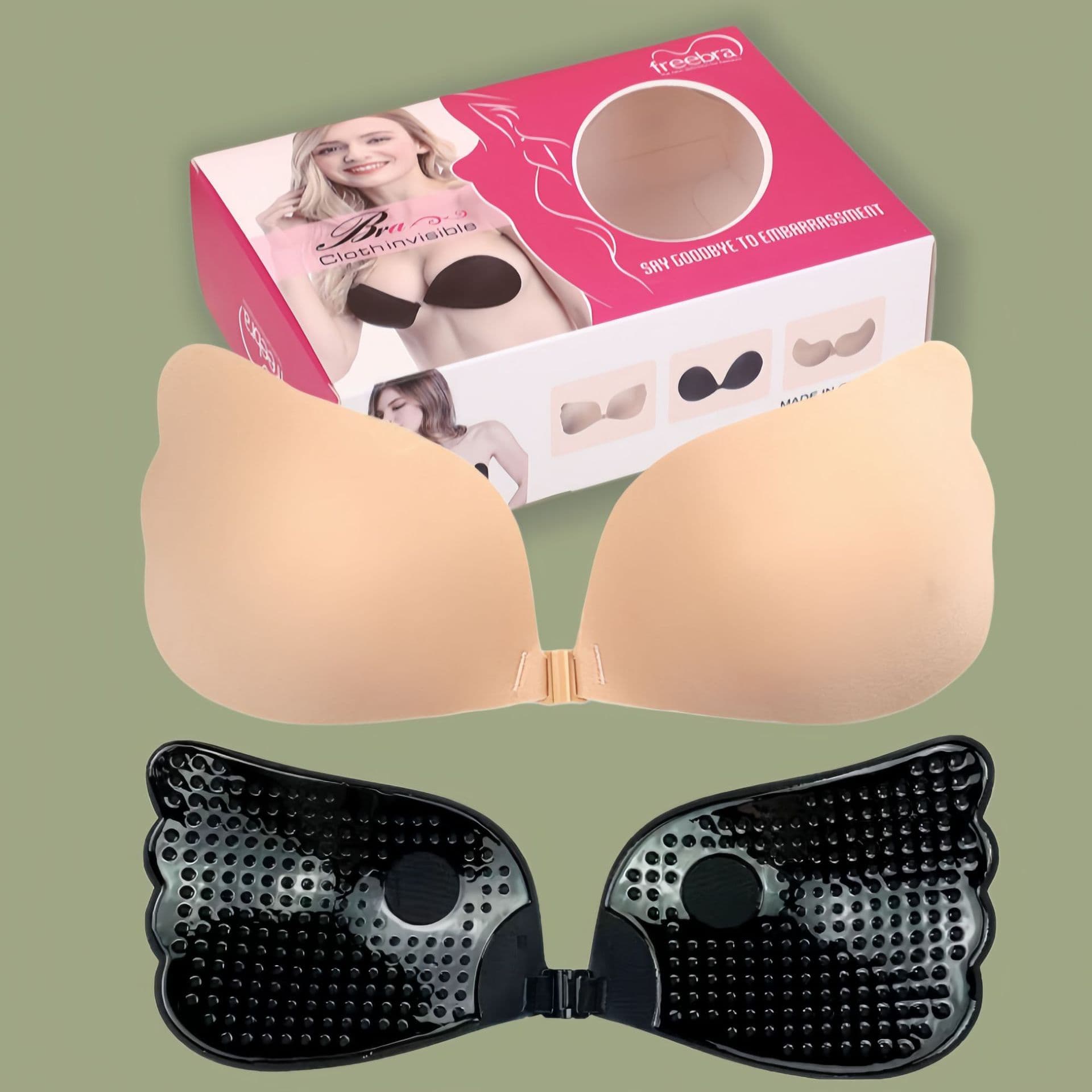 Angel Wings Invisible Bra Front Closure One-Piece Wing Push-Up Breast Stickers Bio-Silicone Nipple Covers Wholesale