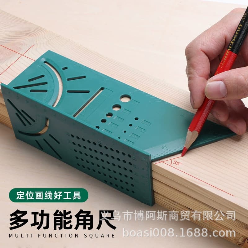 Universal High-Precision 90-Degree Marking Woodworking Square, Industrial-Grade Multi-Function Thickened Large Plastic Woodworking Square
