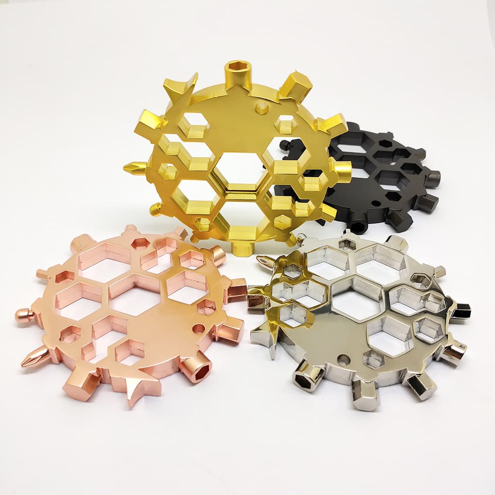 Multi-Function Snowflake Wrench Keychain Customization Laser Logo Metal Keychain Customization