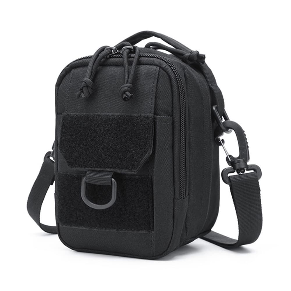 Outdoor Portable Multi-Functional Crossbody Bag Large Capacity Handbag Waist Bag Mobile Phone Card Holder Unisex Oxford Material