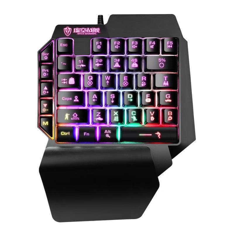 Cross-border One-Handed Keyboard God Throne Left-Hand Mechanical Feel Gaming Keyboard for Amazon eBay Export