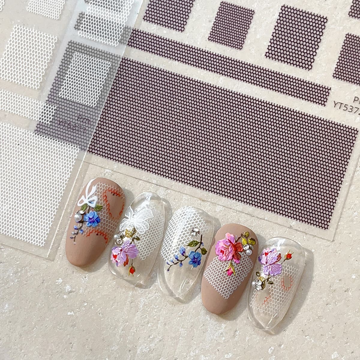 YITU Antu Flat Line Nail Art Stickers Exquisite Minimalist Line French Style Trendy Decorative Stickers YT5371