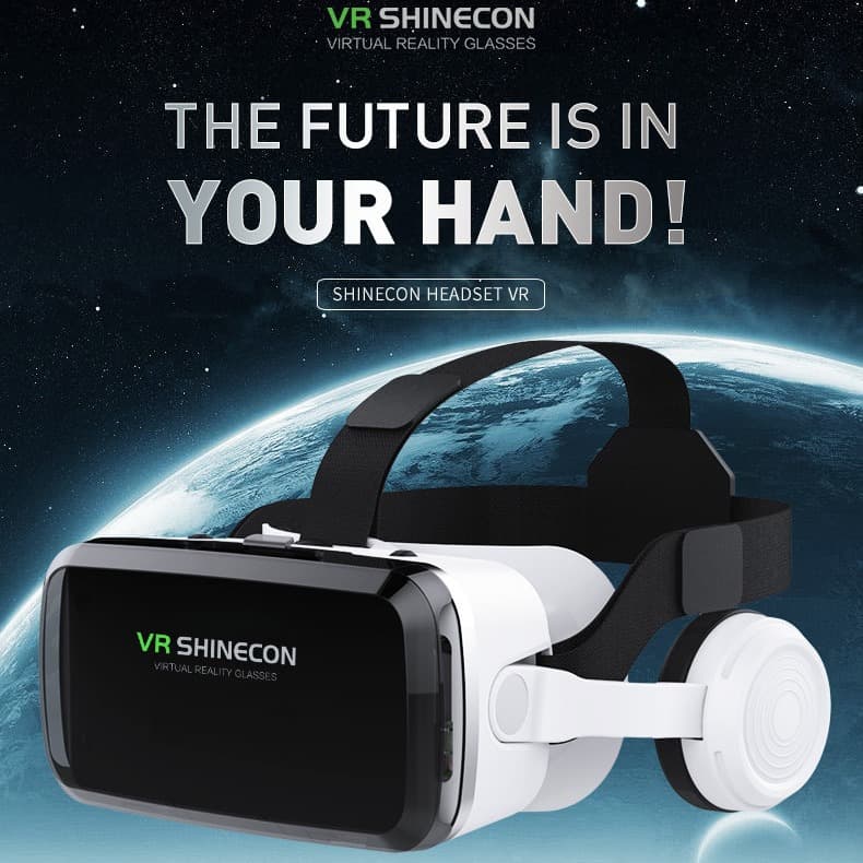 Bluetooth VR Glasses Qianhuan VRSHINECON G04BS Headphone Edition Mobile 3D VR Helmet Virtual Reality