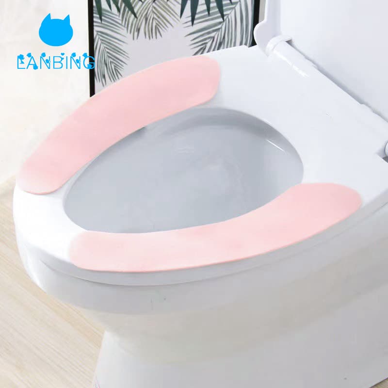 Toilet Sticker Toilet Seat Cover, Waterproof and Stain-Resistant, Household All-Season Stick-On Winter Warm Toilet Cushion, Self-Adhesive