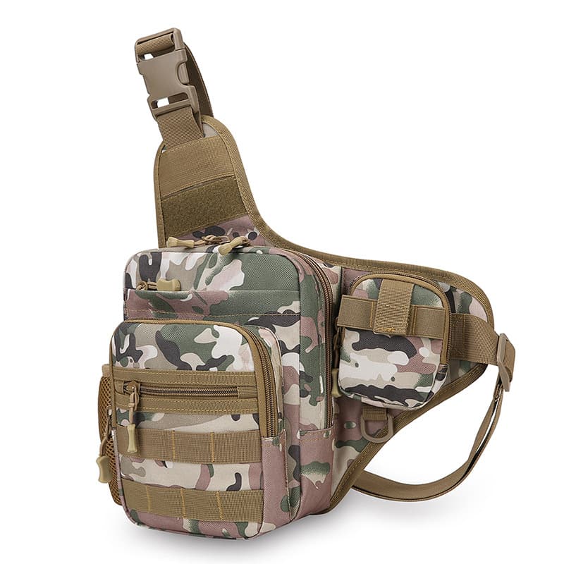 Cross-border Hot Sale Multi-pocket Multi-compartment Outdoor Sports Convenient Camouflage Tactical Bag Men's Crossbody Bag Premium Feel