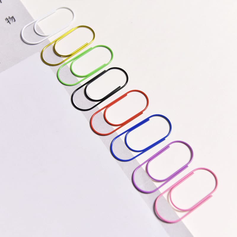 Cross-border exclusive 50mm colored plastic coated paper clips widened chunky large office paper clips 8 colors optional scrapbooking
