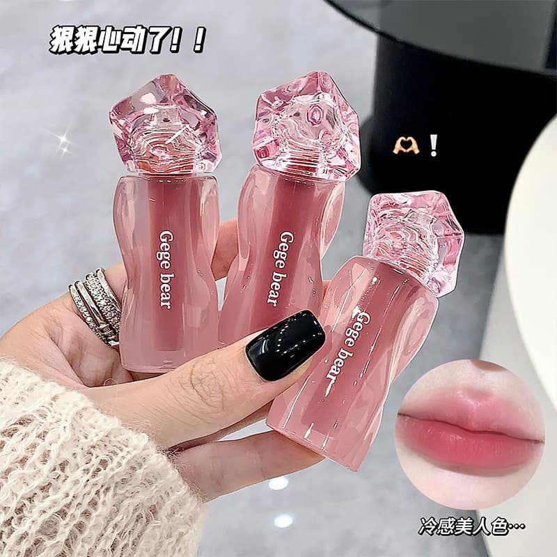 Gege Bear Velvet Milk Cream Lip Mud Matte Non-Drying Student Daily Natural Look Lipstick for Autumn and Winter