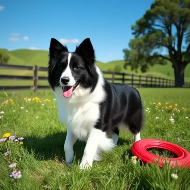 Purebred Border Collie Live Dog Medium Breed Puppy Black and White Merle Border Collie Puppy Small Pet Dog