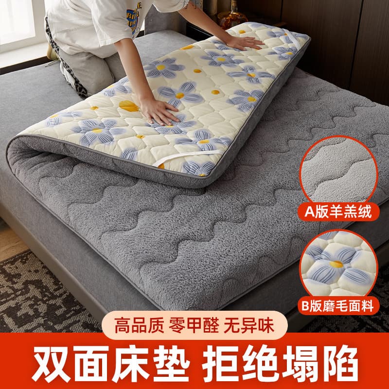 Fleece Mattress Home Soft Pad Thick Warm Student Dorm Single Sponge Padding Tatami Winter
