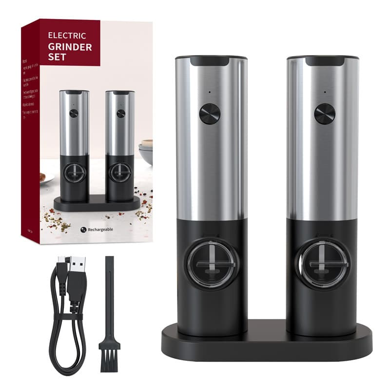 Electric Pepper Grinder, Black Pepper and Sea Salt Mill, Household Pepper Mill