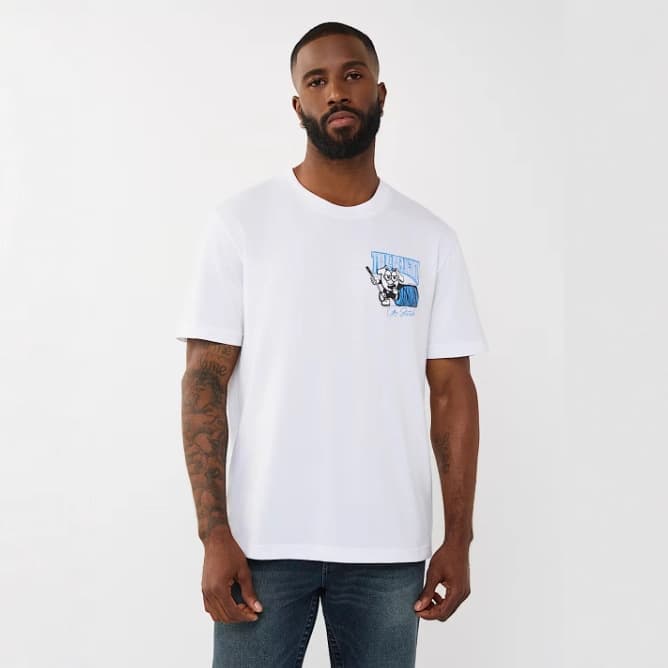 Cross-border European and American unisex TRUE RELIGION printed casual trendy short-sleeve T-shirt for spring and summer