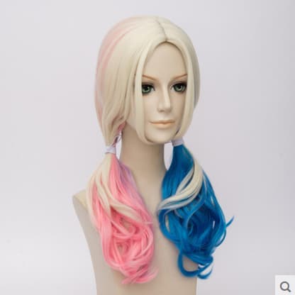 osplay wig movie Suicide Squad Harleen Quinzel Harley Quinn gradient wig