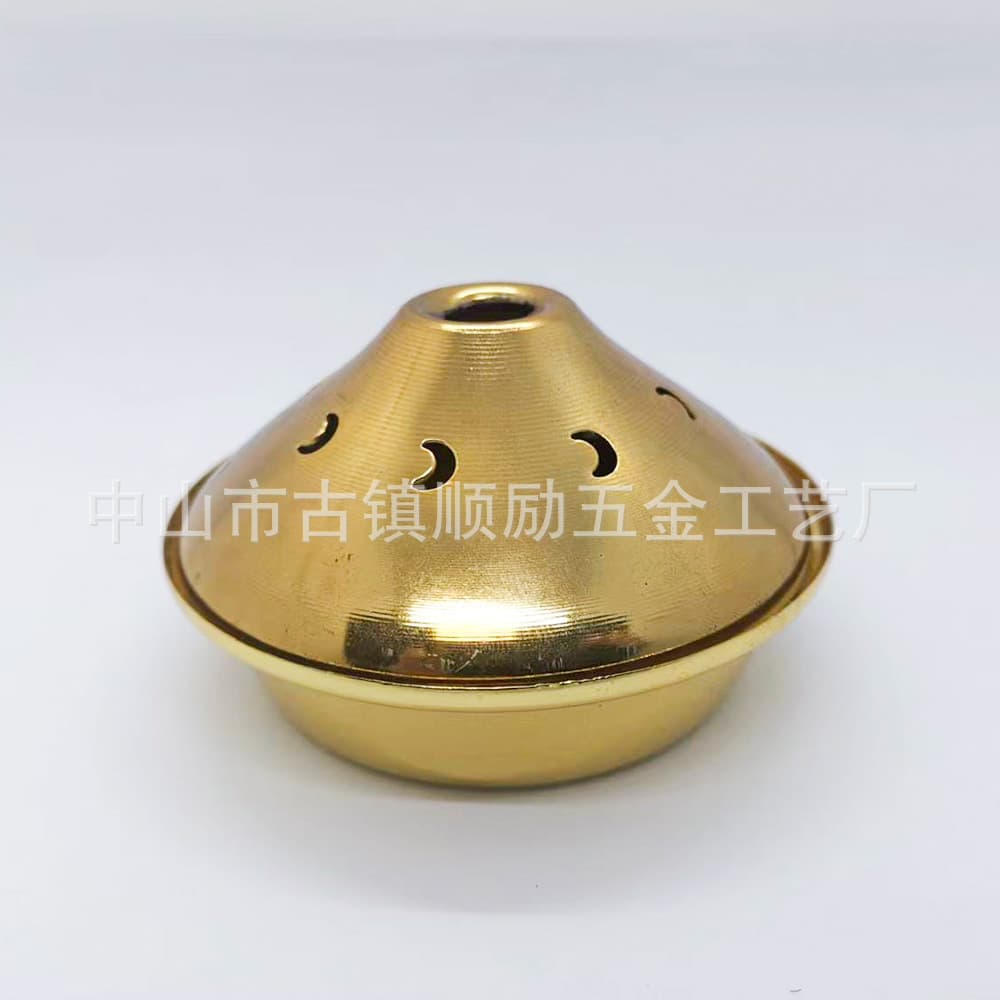 Middle Eastern Style Incense Burner Metal Accessories Aromatherapy Multi-Hole Cover Stamped Lid Electroplated Porous Cover Multiple Specifications Iron Bowl