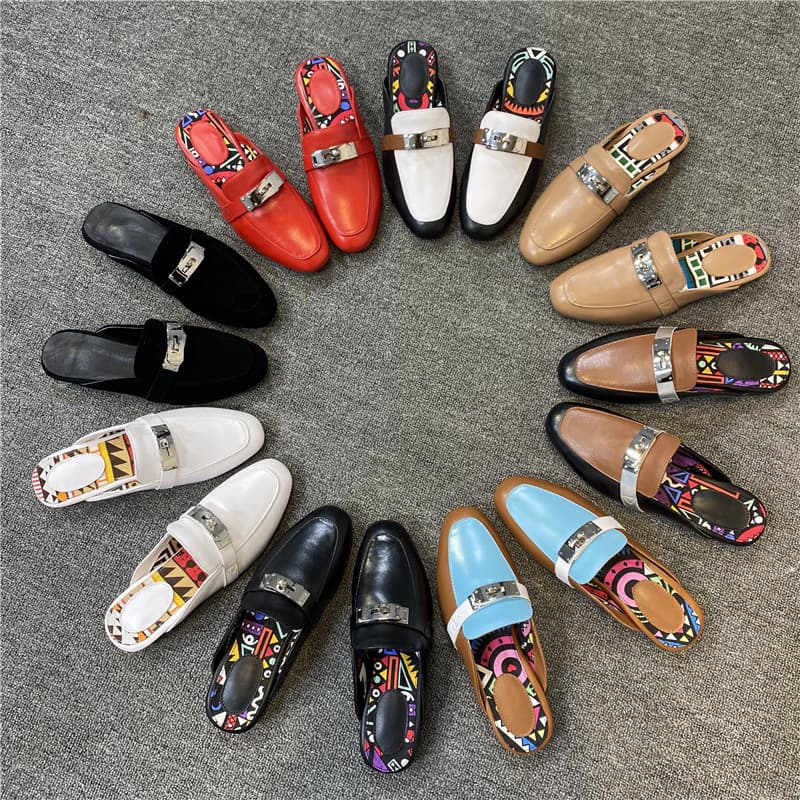 2026 Summer New Foreign Trade Style Mule Shoes for Women, Closed-Toe Slippers, Half-Slippers for Outdoor Wear, Plus Size Sandals