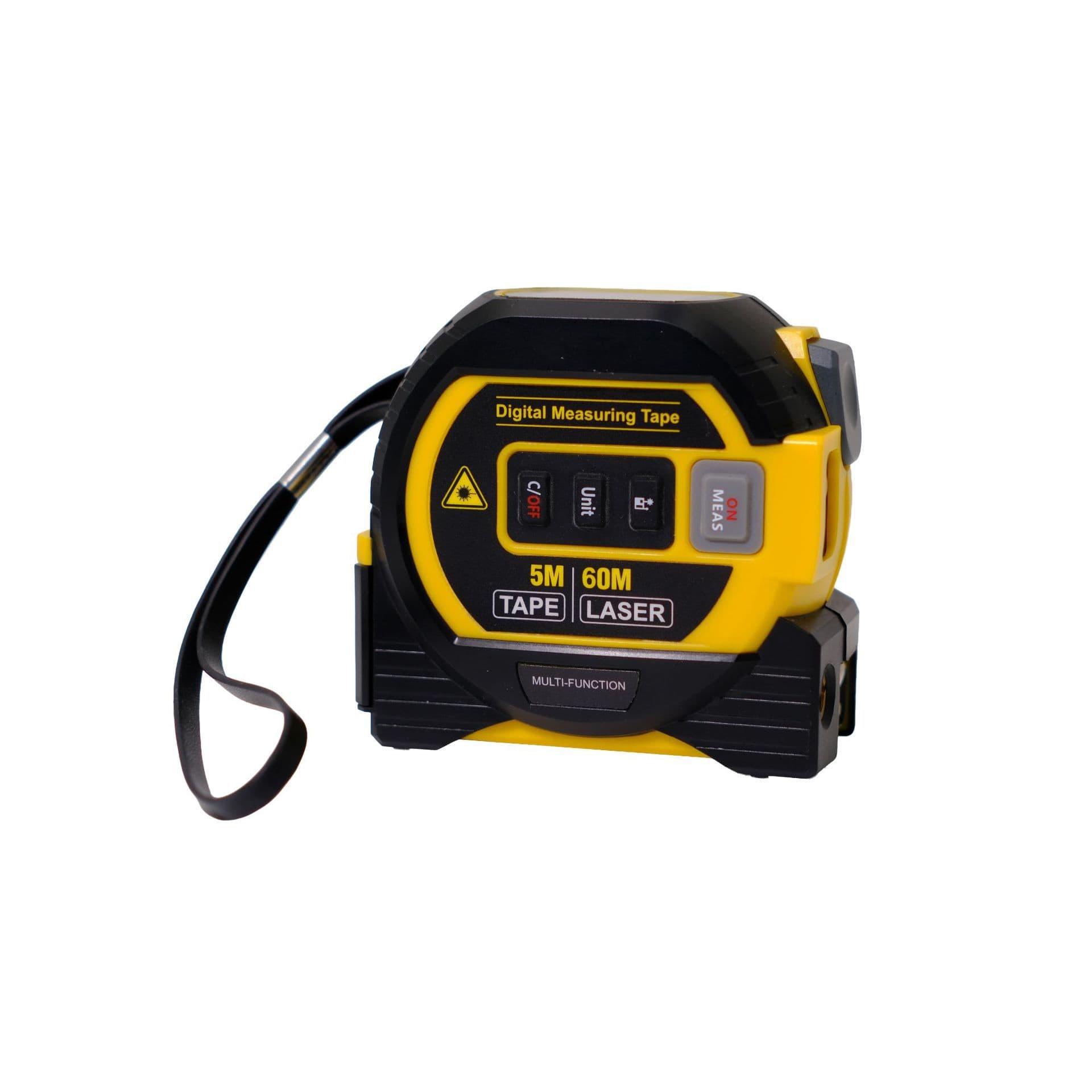5m Screen Infrared Laser 3-in-1 Distance Meter with Steel Tape Display, Waterproof, High-Precision Laser Tape Measure