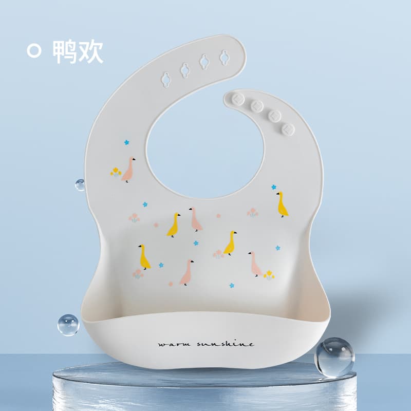 Trending Baby Bib Waterproof Silicone Drool Bib for Infants, No-Wash Summer Feeding Bib