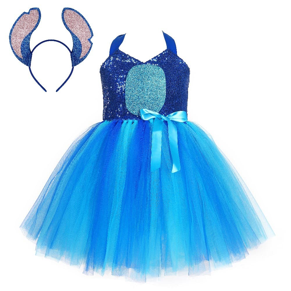 Cute Princess Dress Girls' Dress, Experiment 626 Experimental Theme Dress, Classic IP Children's Wear