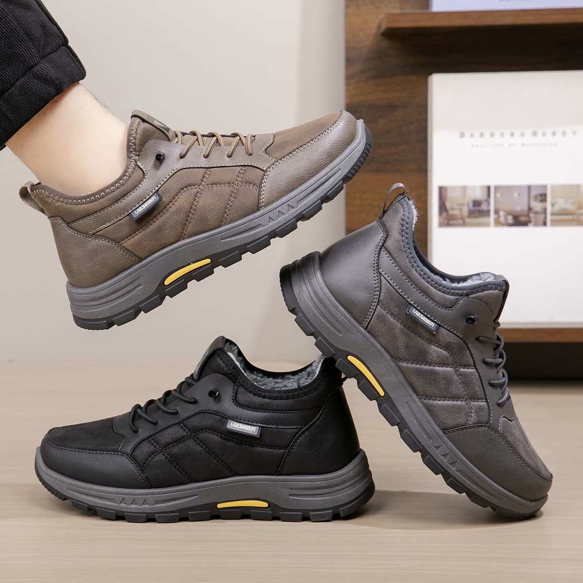 Authentic Old Beijing Men's Cloth Shoes 2025 New Anti-Slip High-End Fleece-Lined Thick Soft Sole Comfortable Boots