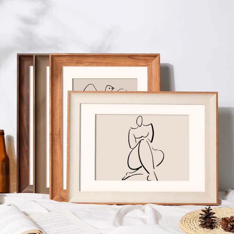 Vintage Picture Frame Wall Mount A3 A4 Oil Painting Frame Empty Frame 4K 8K Puzzle Frame Framing Watercolor Sketch Display Frame Decoration