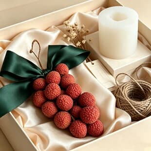 Lychee Shape Silicone Mold Handmade Simulation Fruit Essential Oil Soap Mold Soft and Easy to Demold