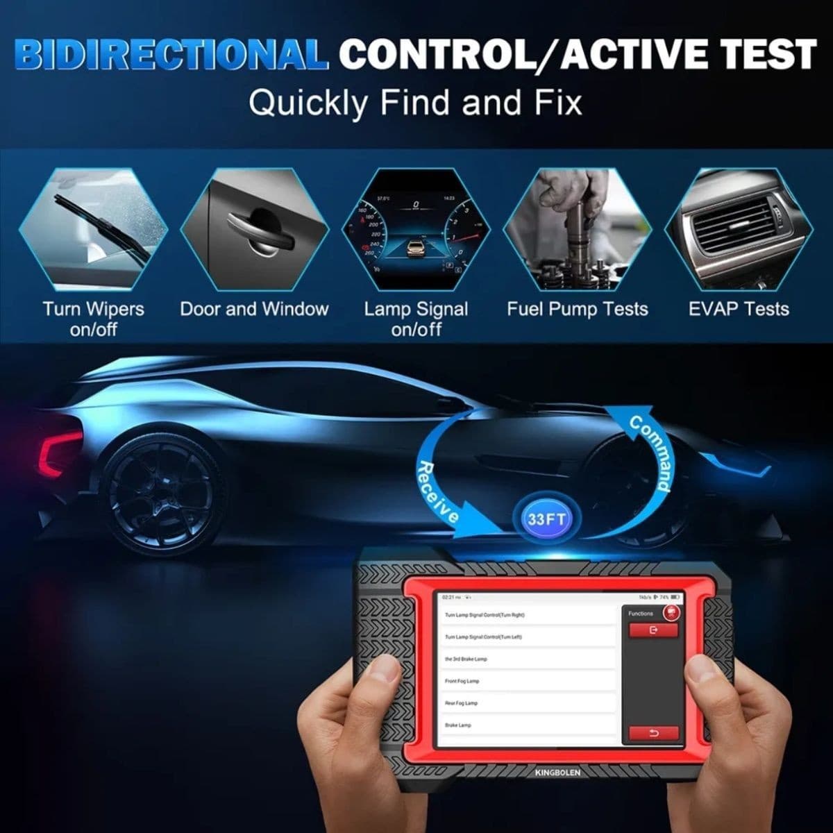2025 NEW Kingbolen K7 OBD2 scanner Bidirectional scan tool