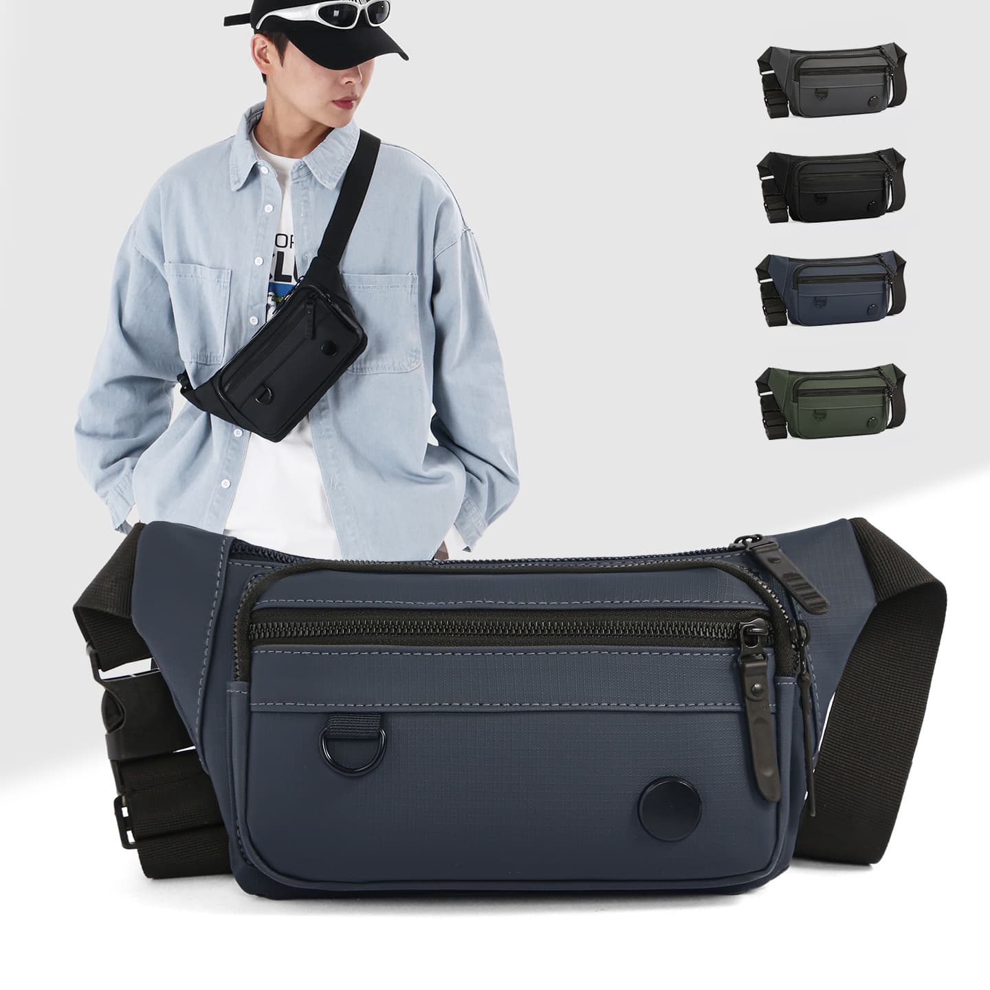 Large-capacity new waist bag multi-functional outdoor crossbody bag unisex shoulder bag wear-resistant cashier business bag