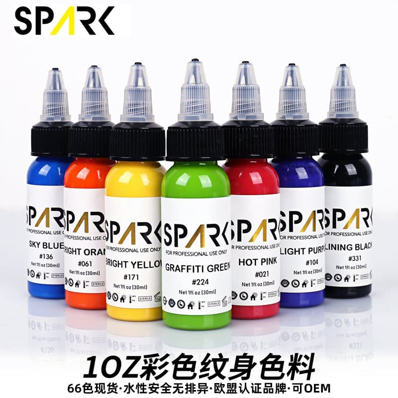 SPARK tattoo pigment Tattoo ink color tattoo pigment 66 color tattoo ink color tattoo pigment