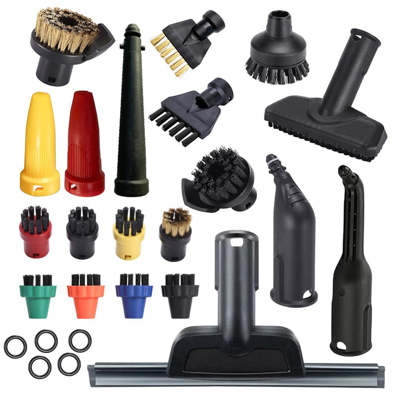 Compatible with Karcher Steam Cleaner Accessories Small Round Brush Copper Brush Steel Brush Roller Brush Compatible with Kahe Steam Cleaner Accessories SC
