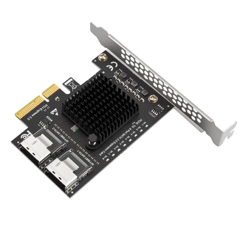 New PCIe to SFF-8087 SATA3.0 expansion card Mini-SAS/SATA hard disk adapter card 8 ports