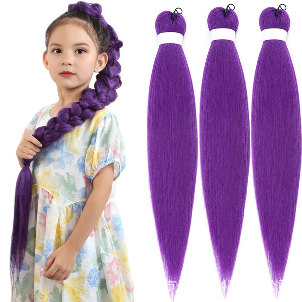 Cross-border Europe and America Synthetic Fiber Dreadlock Wig Colorful Fluffy High-Temperature Fiber Dreadlocks Gradient Hip Hop Dreadlock Braids