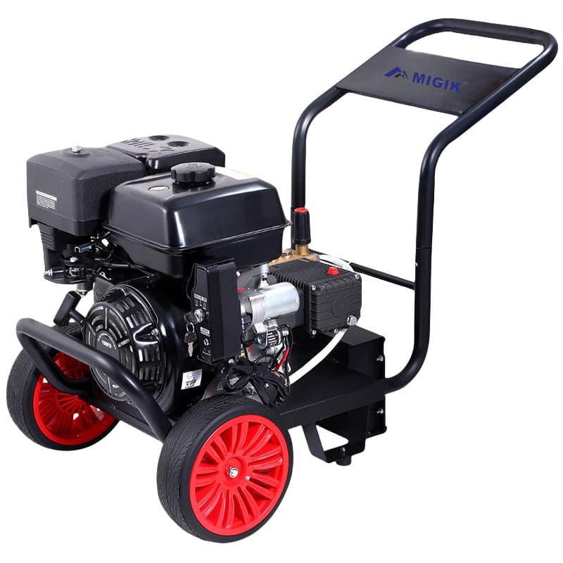 Gasoline-Driven High-Pressure Cleaning Machine, Outdoor Mobile Car Washer for Wall Advertisement Removal with Water Gun