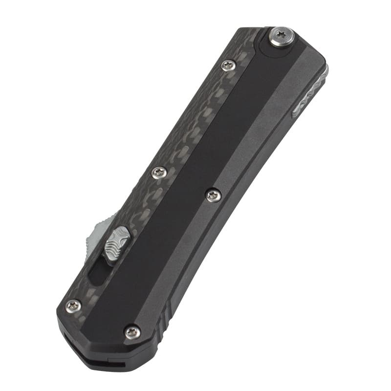 Microtechnology Zombie Carbon Fiber Mirror Version Aluminum Alloy + Carbon Fiber Handle Outdoor Accessories Knife Handle