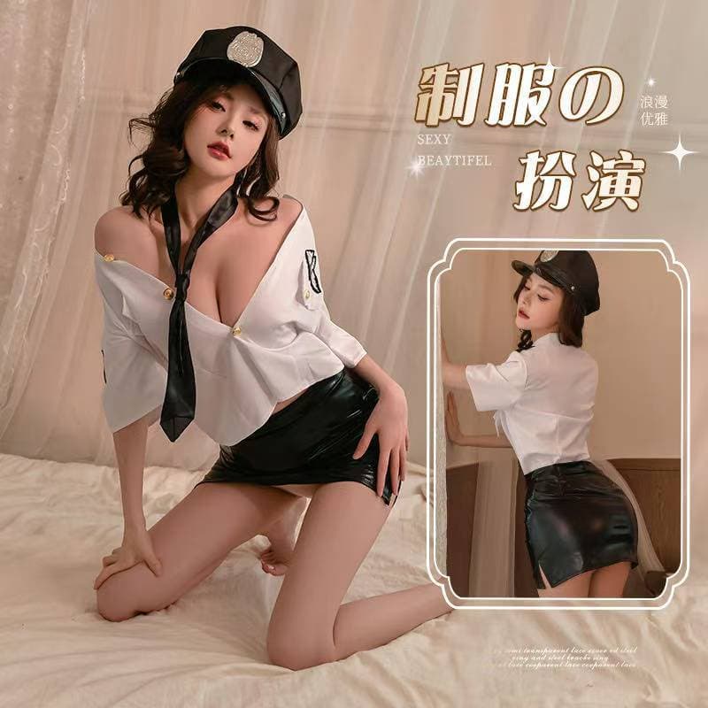 Sexy Nightclub Police Woman Costume Temptation Police Cosplay Nightclub Role Play Pure Desire Instructor Secretary Flight Attendant Costume