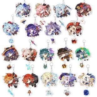 Acrylic Keychain Genshin Impact Pendant Charm Neuvillette Furina Arlecchino Lyney Hot Selling