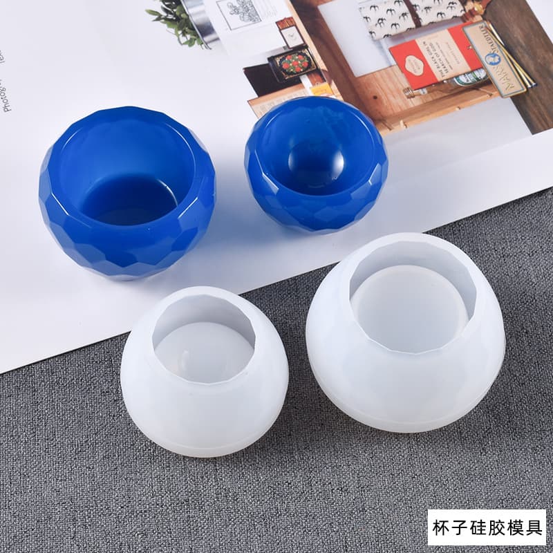 Zongbo Factory Wholesale Crystal Epoxy Resin Mold DIY Jewelry Bowl Cup High Gloss Size Cup Silicone Mold