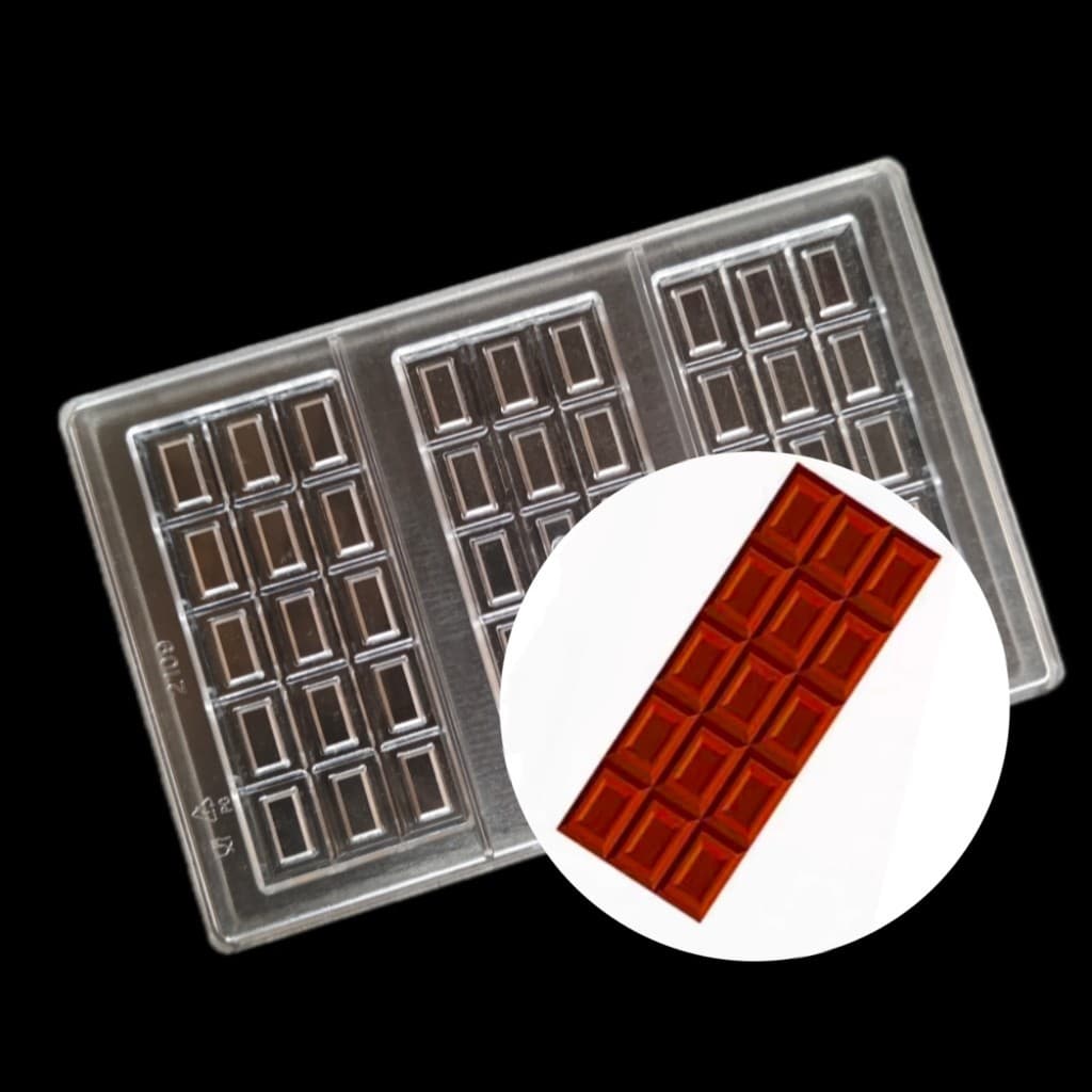 Square lattice long chocolate mold plastic mold chocolate bar baking tool PC2109