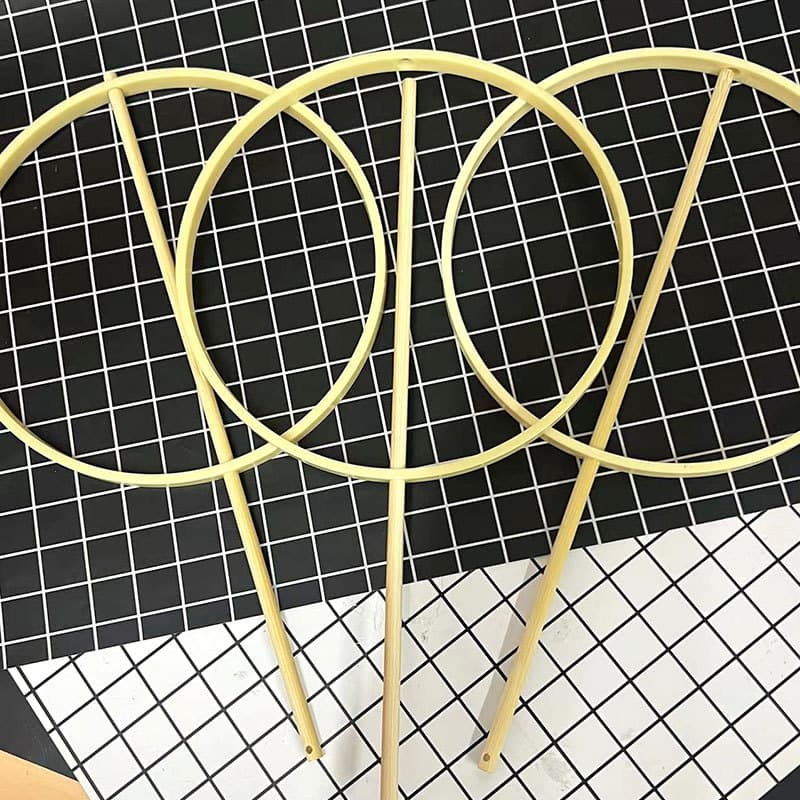 Plastic bamboo ring fan frame DIY handmade handmade lanterns, plastic ring antique style round fan palace lantern material kit