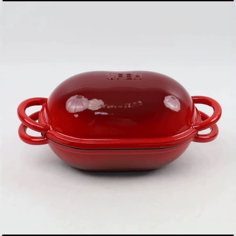 Export Cast Iron Enamel Bread Pan Roasting Pot Shallow Pot Braising Pot Baking Oven Universal