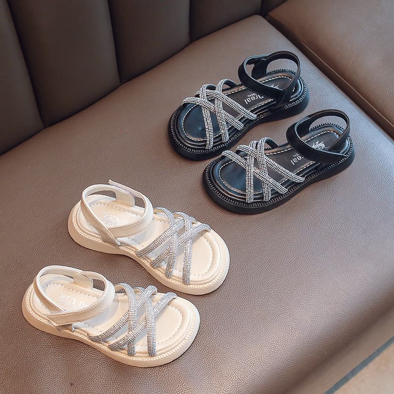 Girls' Sandals 2026 Summer New Style Children's Fashionable Roman Shoes Little Princess Sandals for Older Children Girls Beach Shoes