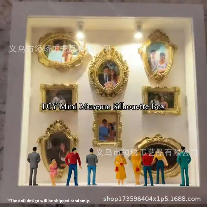 Creative DIY Mini Museum Silhouette Box Decorative Ornament for Export